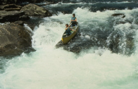 Canoeing Jack's Rock on Clear Creek