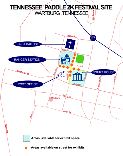 Tennessee Paddle Festival Map Wartburg Tennessee